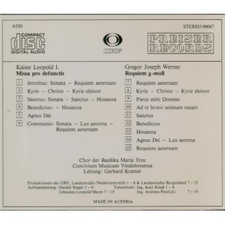 LEOPOLD I - Kramer - Missa pro defunctis..